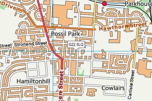 G22 5LQ map - OS VectorMap District (Ordnance Survey)