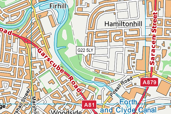 G22 5LY map - OS VectorMap District (Ordnance Survey)