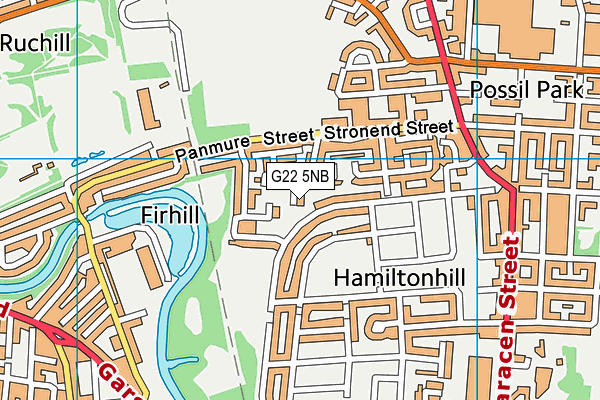 G22 5NB map - OS VectorMap District (Ordnance Survey)