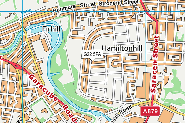 G22 5PA map - OS VectorMap District (Ordnance Survey)