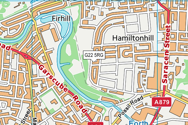 G22 5RG map - OS VectorMap District (Ordnance Survey)