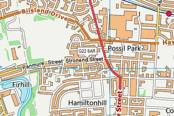 G22 6AR map - OS VectorMap District (Ordnance Survey)