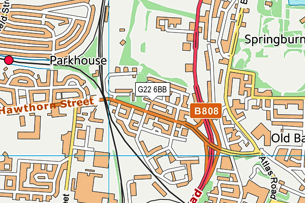 G22 6BB map - OS VectorMap District (Ordnance Survey)