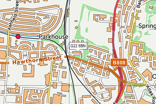 G22 6BN map - OS VectorMap District (Ordnance Survey)