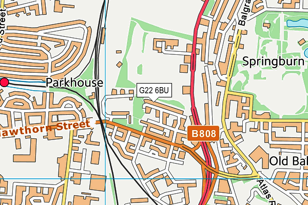 G22 6BU map - OS VectorMap District (Ordnance Survey)