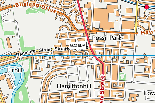 G22 6DP map - OS VectorMap District (Ordnance Survey)