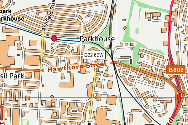 G22 6EW map - OS VectorMap District (Ordnance Survey)