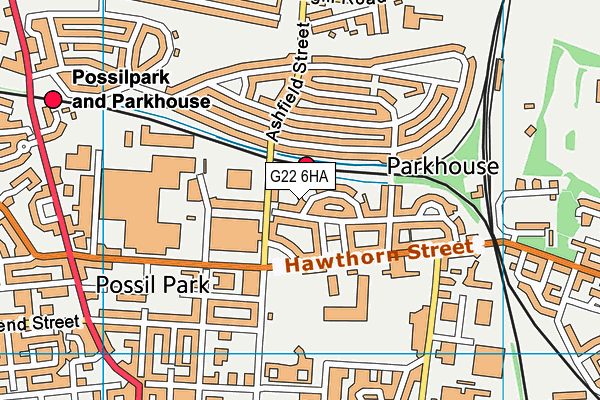 G22 6HA map - OS VectorMap District (Ordnance Survey)