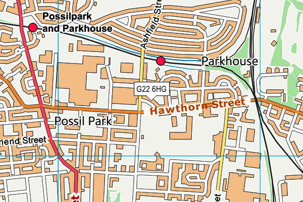 G22 6HG map - OS VectorMap District (Ordnance Survey)