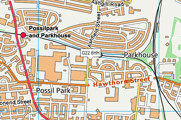 G22 6HH map - OS VectorMap District (Ordnance Survey)