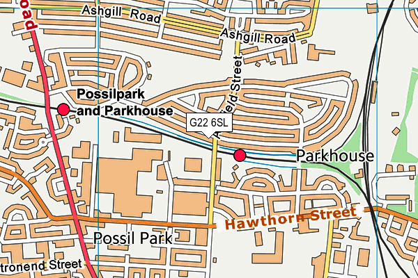 G22 6SL map - OS VectorMap District (Ordnance Survey)