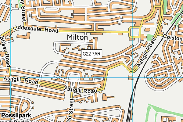 G22 7AR map - OS VectorMap District (Ordnance Survey)