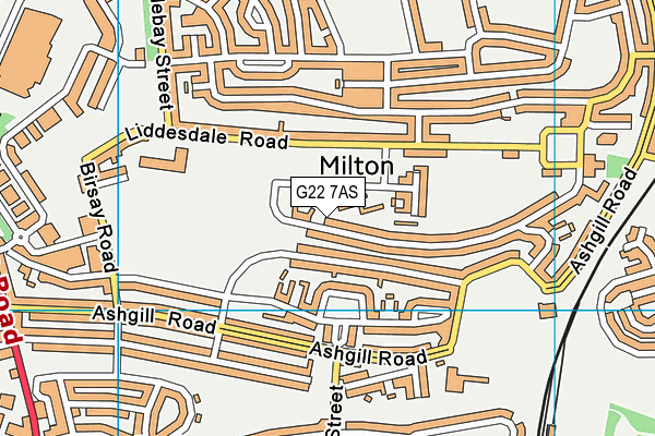 G22 7AS map - OS VectorMap District (Ordnance Survey)