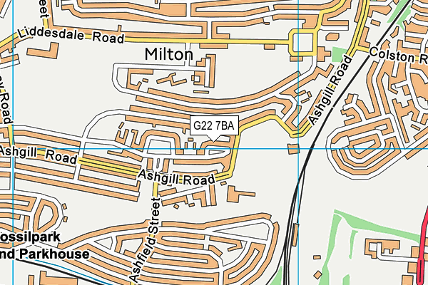 G22 7BA map - OS VectorMap District (Ordnance Survey)