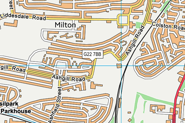 G22 7BB map - OS VectorMap District (Ordnance Survey)