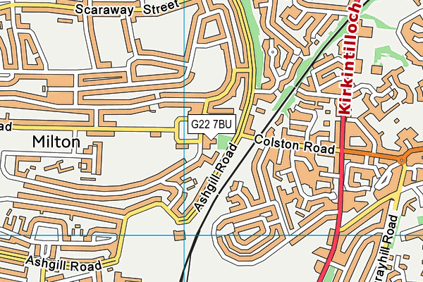 G22 7BU map - OS VectorMap District (Ordnance Survey)