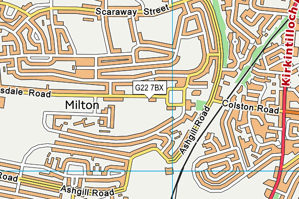 G22 7BX map - OS VectorMap District (Ordnance Survey)