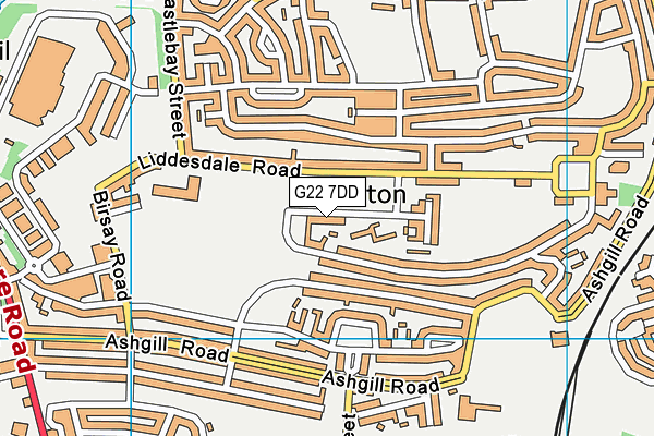 G22 7DD map - OS VectorMap District (Ordnance Survey)