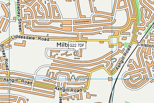 G22 7DF map - OS VectorMap District (Ordnance Survey)