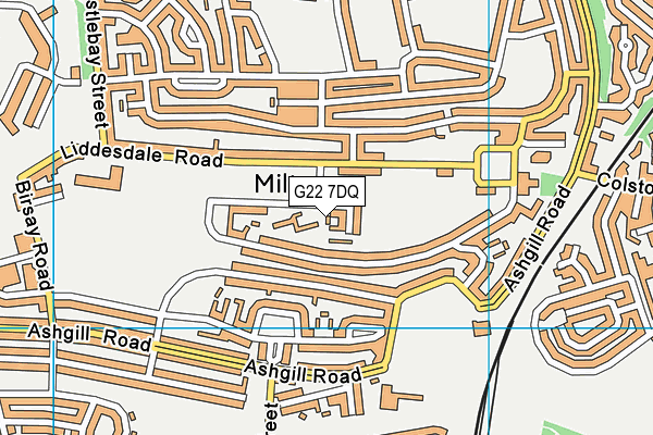 G22 7DQ map - OS VectorMap District (Ordnance Survey)