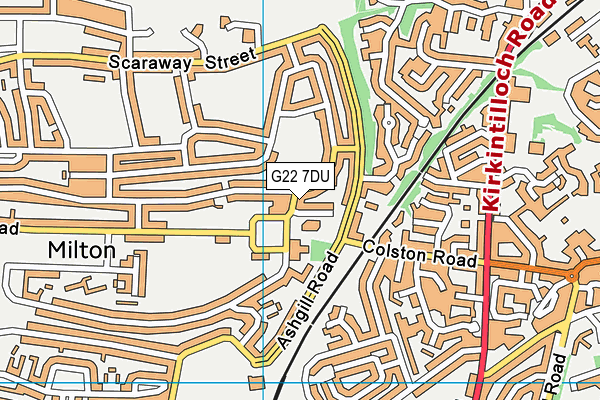 G22 7DU map - OS VectorMap District (Ordnance Survey)