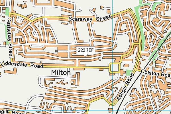 G22 7EF map - OS VectorMap District (Ordnance Survey)