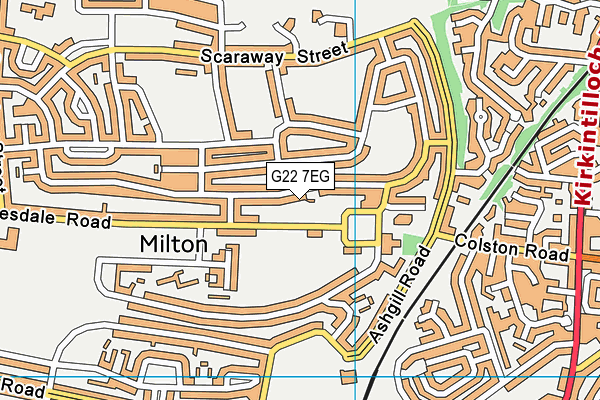 G22 7EG map - OS VectorMap District (Ordnance Survey)