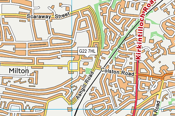 G22 7HL map - OS VectorMap District (Ordnance Survey)