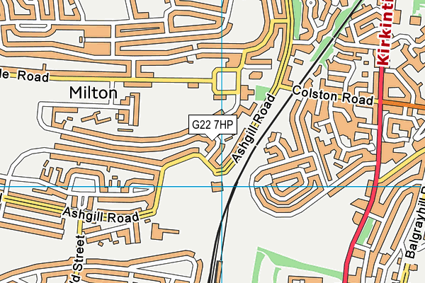 G22 7HP map - OS VectorMap District (Ordnance Survey)