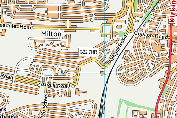 G22 7HR map - OS VectorMap District (Ordnance Survey)