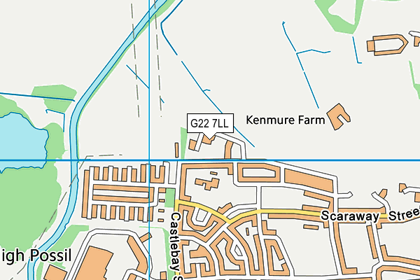 G22 7LL map - OS VectorMap District (Ordnance Survey)