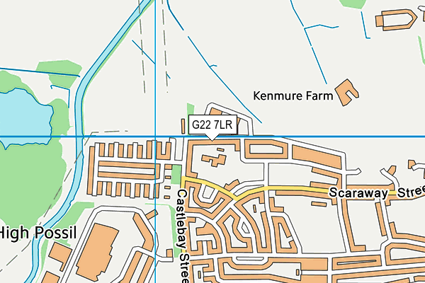 G22 7LR map - OS VectorMap District (Ordnance Survey)