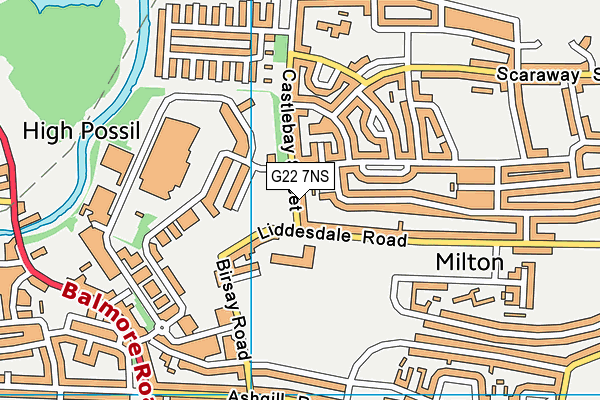 G22 7NS map - OS VectorMap District (Ordnance Survey)