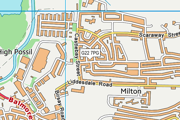 G22 7PG map - OS VectorMap District (Ordnance Survey)