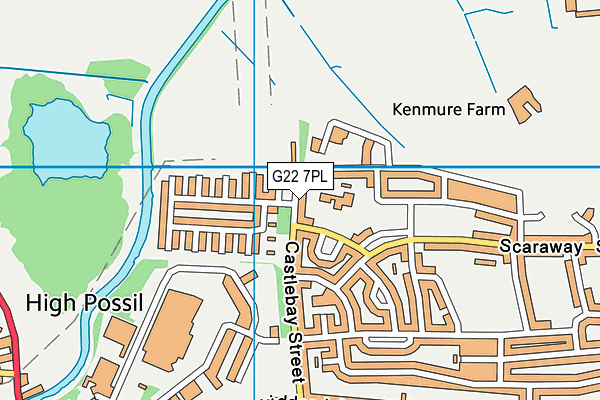 G22 7PL map - OS VectorMap District (Ordnance Survey)