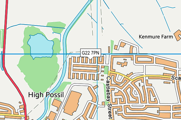 G22 7PN map - OS VectorMap District (Ordnance Survey)