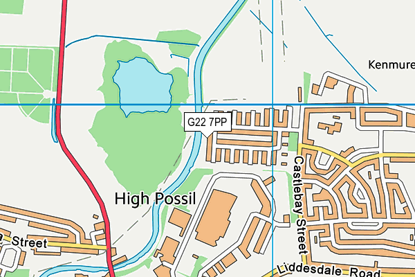 G22 7PP map - OS VectorMap District (Ordnance Survey)