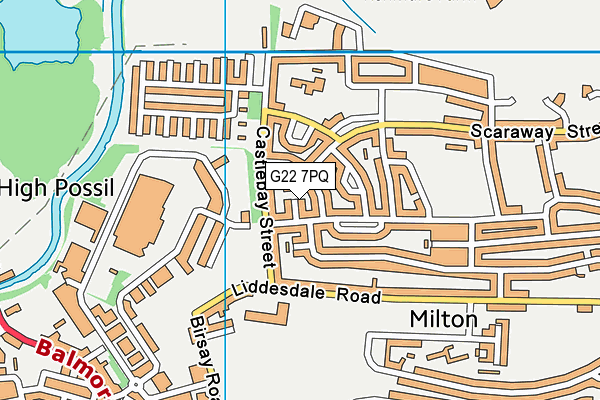 G22 7PQ map - OS VectorMap District (Ordnance Survey)