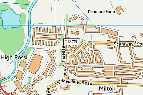 G22 7PU map - OS VectorMap District (Ordnance Survey)