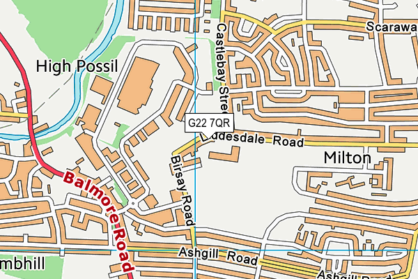 G22 7QR map - OS VectorMap District (Ordnance Survey)