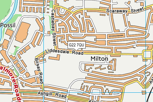 G22 7QU map - OS VectorMap District (Ordnance Survey)