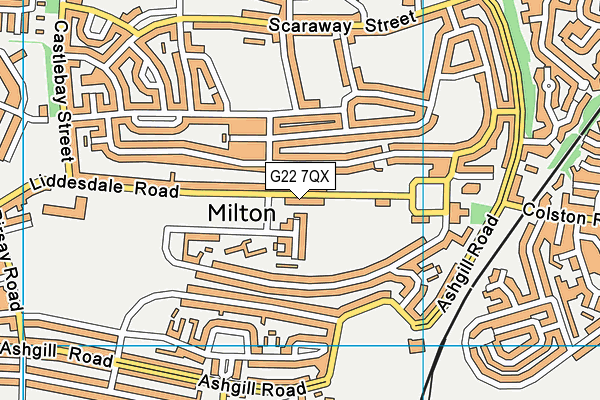 G22 7QX map - OS VectorMap District (Ordnance Survey)