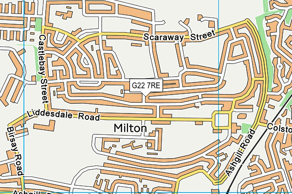 G22 7RE map - OS VectorMap District (Ordnance Survey)