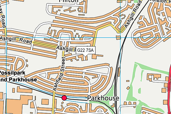 G22 7SA map - OS VectorMap District (Ordnance Survey)