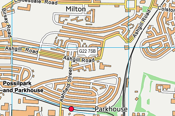 G22 7SB map - OS VectorMap District (Ordnance Survey)