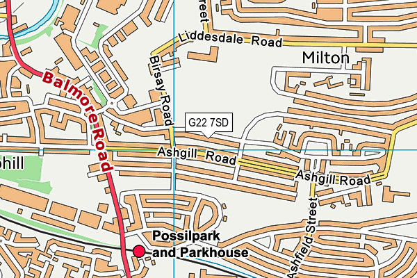 G22 7SD map - OS VectorMap District (Ordnance Survey)