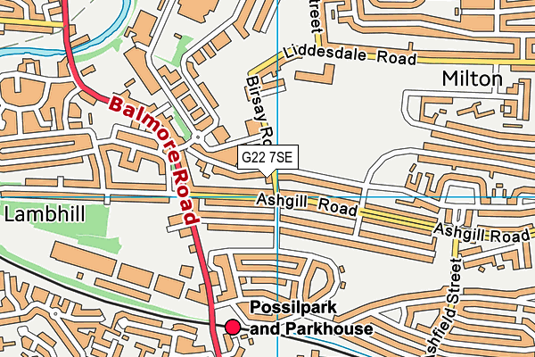 G22 7SE map - OS VectorMap District (Ordnance Survey)