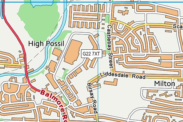 G22 7XT map - OS VectorMap District (Ordnance Survey)