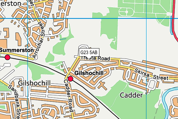 G23 5AB map - OS VectorMap District (Ordnance Survey)