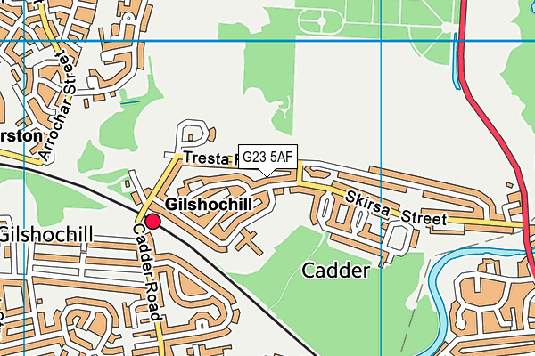 G23 5AF map - OS VectorMap District (Ordnance Survey)